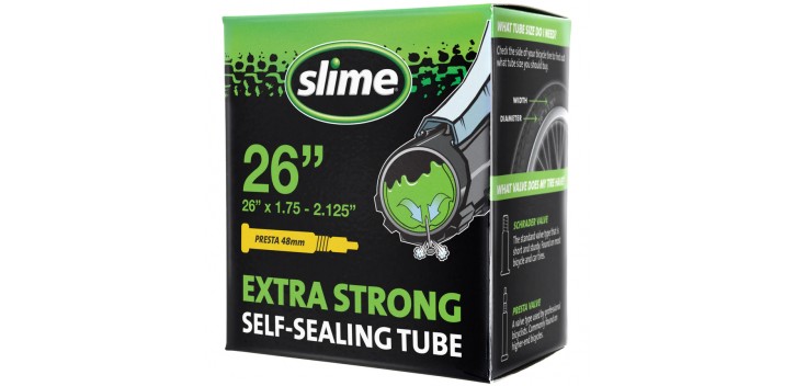 SLIME CHAMBRE A AIR 26X1,75/2,125 AVEC LIQUIDE ANTI-CREVAISON PRESTA