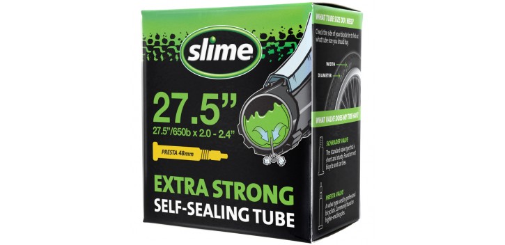 SLIME CHAMBRE A AIR 27,5X1,90/2,125 AVEC LIQUIDE ANTI-CREVAISON PRESTA