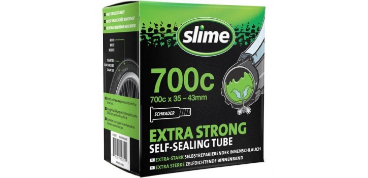 SLIME CHAMBRE A AIR 700X35/43C AVEC LIQUIDE ANTI-CREVAISON SCHRADER